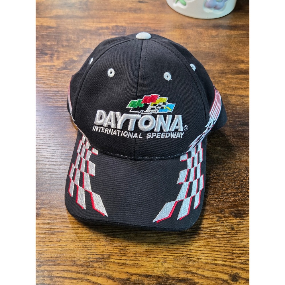 NASCAR Daytona International Speedway Youth Hat Black Checkered Flag Racing Cap